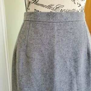 Vintage 70s Grey Pencil Skirt Midi Length